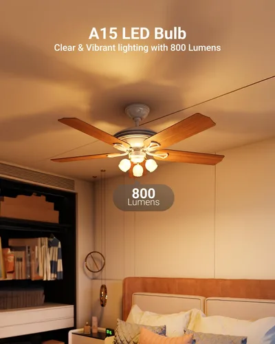 Miniatura 5 de Sunco - Paquete de 10 bombillas LED A15, equivalente a 60 W, 800 lúmenes, bombilla regulable para electrodomésticos y ventilador de techo, 3000 K