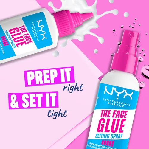 Miniatura 5 de NYX PROFESSIONAL MAKEUP The Face Glue Spray Fijador, Spray Fijador Resistente a Transferencias e Impermeable, Hasta 24 Horas de Duración