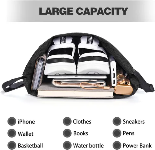 Miniatura 7 de Mochila con cordón con bolsillo para ropa húmeda y compartimento para zapatos, resistente al agua, para deportes, gimnasio, natación, bolsa