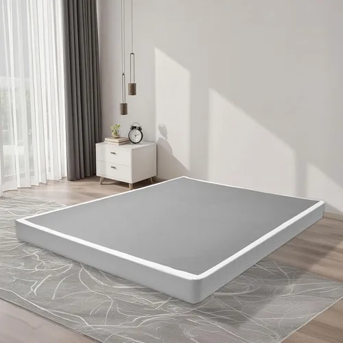 Miniatura 2 de VEVOR Base de cama tamaño Queen con tela lavable, marco de metal resistente para cama Queen, base de colchón de 4 pulgadas, capacidad máxima