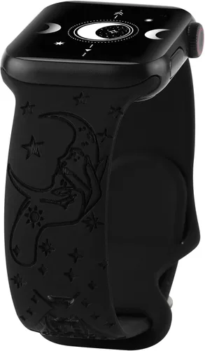 Miniatura 8 de Correa de silicona grabada compatible con Apple Watch de 1.496 pulgadas, 1.575 pulgadas, 1.614 pulgadas, bonita correa deportiva impresa con láser