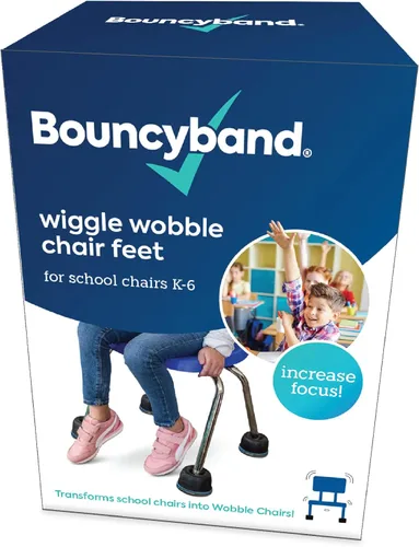Bouncyband Wiggle Wobble - Transforma una silla escolar estándar en una silla tambaleante - Las patas de silla para el aula ayudan a mejorar la