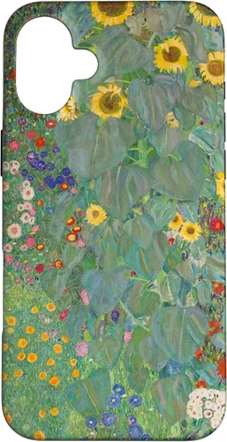 Miniatura 22 de iPhone 14 Plus Flower Garden Klimt Pintura Arte Floral Verde Cubierta Teléfono Funda