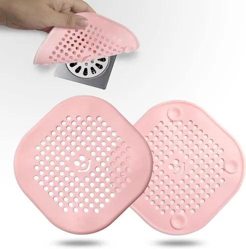 Miniatura 14 de Protector de silicona para cubrir drenaje de ducha, bañera, cocina, baño, recoge restos de cabello, paquete de 2, color negro