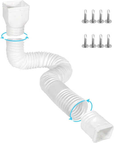 Miniatura 8 de Ogutter Extensiones de bajante de canalón de lluvia, extensor de bajante para drenaje de agua de lluvia flexible, tubo de extensión de drenaje