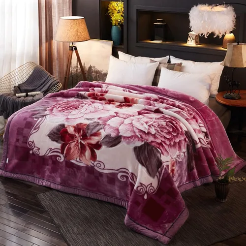 Miniatura 10 de LGYKUMEG Manta de vellón pesado, manta de visón coreano de 83 x 93 pulgadas, sedosa suave y cálida, manta de franela de felpa suave reversible de 2