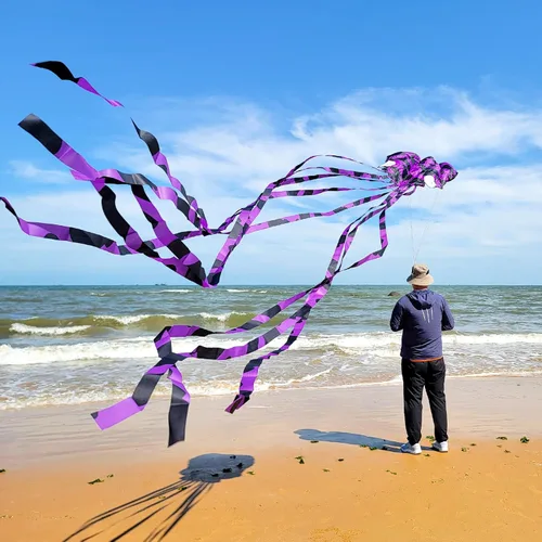 Miniatura 14 de Mint's Colorful Life Octopus Kite for Kids and Adults, Large 3D Software Octopus Kites with Long Tails, Huge Easy Flyer Kites for Beach Trip Family