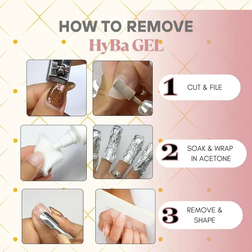 Miniatura 7 de HyGEL CLEAR - Esmalte de uñas de gel híbrido de 2.0 fl oz, capa transparente natural PF01