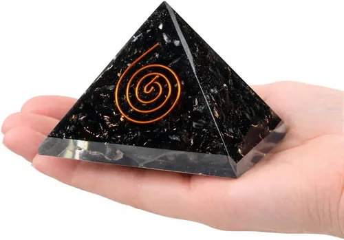 Miniatura 9 de Crocon Pirámides de orgón de turmalina negra, piedra curativa, piedras de pirámide, piedras de pirámide de cristal Reiki, colección de adivinación #5
