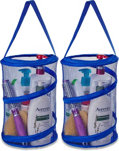 Miniatura 18 de Organizador personal de baño de 8" x 6", con 3 compartimientos grandes para organizar accesorios y con un agujero de drenaje en la parte inferior