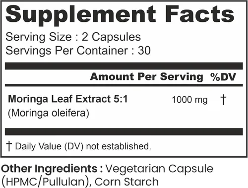 Miniatura 6 de Well-Being MORA Moringa Oleifera Cápsulas – Energía, articulaciones, piel e inmunidad – Superalimento verde – Vegano, sin gluten, multivitamínico