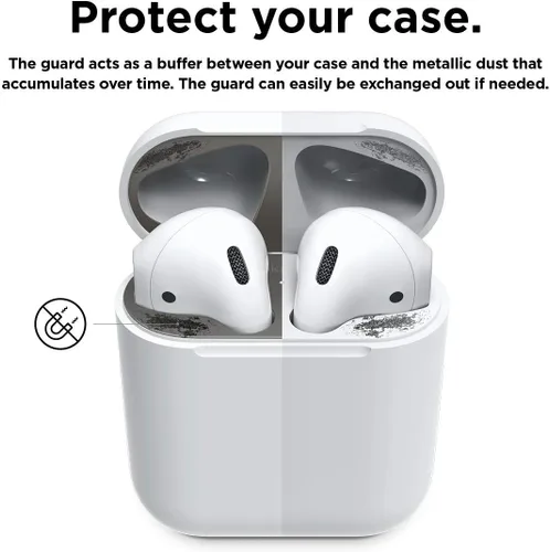 Miniatura 3 de elago – Protector antipolvo para AirPods (chapado en oro de 18 quilates, protege los AirPods de restos de hierro y metal, aspecto lujoso)