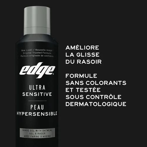 Miniatura 7 de Gel de afeitar Edge Ultra Sensitive Skin sin perfume, 6.98 oz