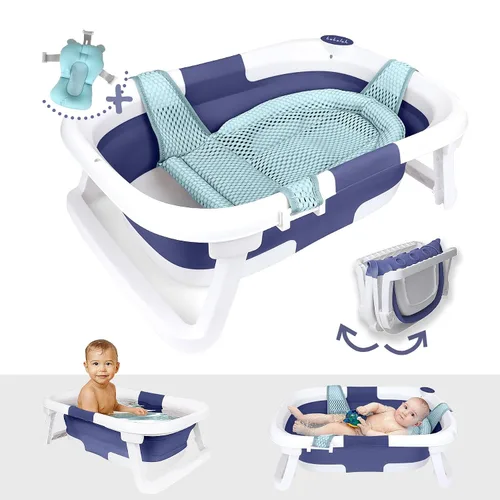 BEBELEH™ Bañera plegable para bebé – Bañera + Cabestrillo para bañera de bebé + Cabestrillo para recién nacido – Bañera para bebé de recién nacido a