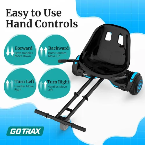 Miniatura 4 de Gotrax Hoverboard - Accesorio de asiento de kart para patineta de equilibrio automático de 6.5", 8", 8.5", 10", longitud del marco ajustable