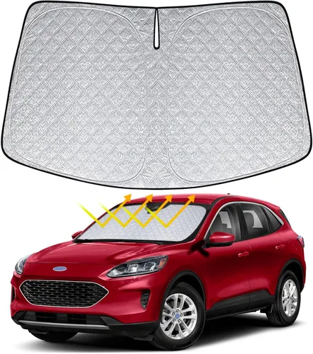 Miniatura 14 de Parasol de 6 capas para parabrisas de Honda Element 2003-2011, parasol plegable para automóvil con bolsa de almacenamiento, reflectante del calor