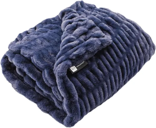 Miniatura 19 de Minky Designs Manta Minky Gris Ceniza – Manta de Tiro de Piel Sintética Ultra Suave para Sofá, Cama y Hogar – Esponjosa, Cálida y Lujosa – Colección