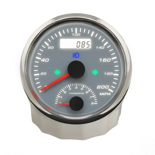 Miniatura 2 de ELING Velocímetro GPS 2 en 1 de 3.346 in 200 MPH con tacómetro 8000 RPM para automóvil, motocicleta, ATV, UTV, kilometraje reiniciable 3.346 in 9-32