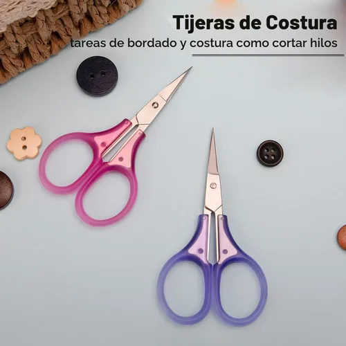 Miniatura 3 de SCAIKTIG Tijeras pequeñas para manualidades, tijeras de viaje pequeñas de 3 pulgadas que cumplen con la Tsa con tapa, tijeras afiladas para todo