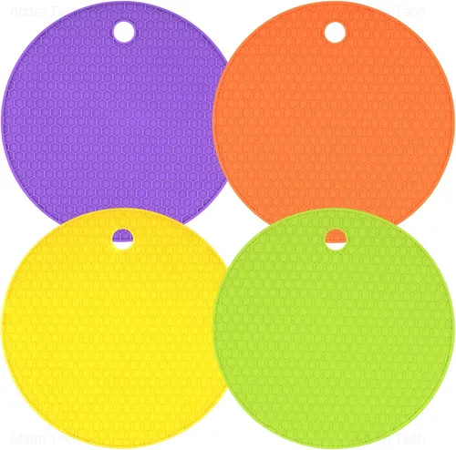 NiHome Paquete de 4 almohadillas de silicona para abridor de tarros para manos débiles, personas mayores, niños, agarre grande antideslizante para
