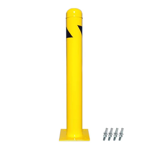 Miniatura 19 de 8NET Paquete de 32 bolardos de seguridad de 24 pulgadas de alto x 4.5 pulgadas de profundidad, 12 Ga (0.106 in), base 8 x 8 pulgadas, con 4 pernos