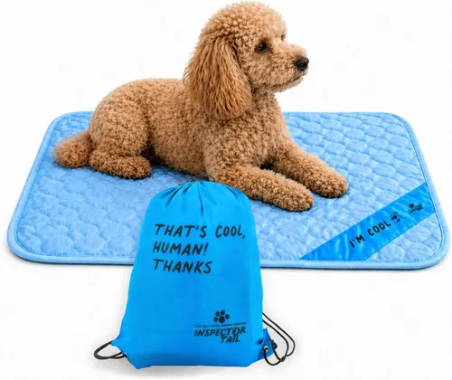 Miniatura 14 de INSPECTOR TAIL Tapete de enfriamiento automático para perro + bolsa de cuerda gratis/almohadilla suave lavable y portátil para mascotas