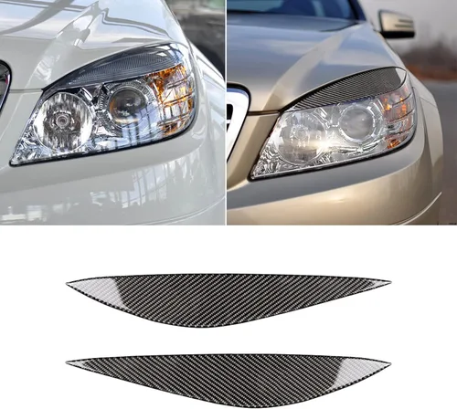 Miniatura 19 de para Mercedes-Benz Clase C W204 2011-2013 Real Cubierta de Panel de Fibra de Carbono Suave para Aire Acondicionado, Adhesivo de Marco de Panel