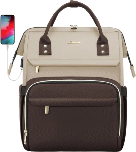 Miniatura 20 de LOVEVOOK - Mochila para ordenador portátil para mujer, de moda, de negocios, de viaje, mochila para estudiantes, mochila de trabajo para profesores