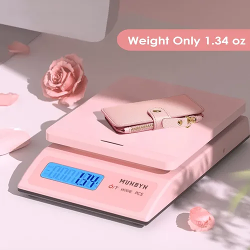 Miniatura 43 de Cartera con llavero, tarjetero con bloqueo RFID de piel, funda para tarjetas de crédito con cremallera para mujer