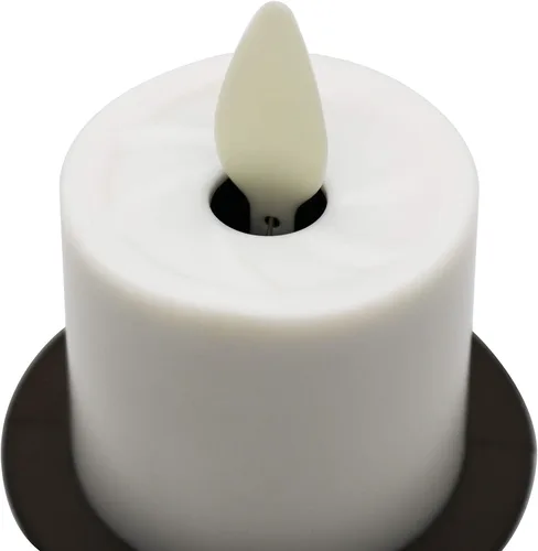 Miniatura 6 de Luminara Vela sin llama con luz de amanecer a atardecer, sensor automático de oscuridad, bronce, luz LED de pared para interiores con tecnología