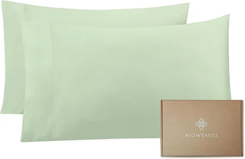Miniatura 19 de Bioweaves - Fundas de almohada 100% algodón orgánico de 300 hilos, tejido de satén suave, certificado por la Norma Mundial de Textiles Orgánicos