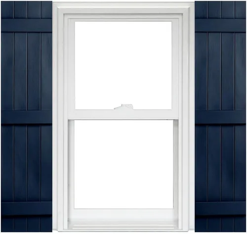 Miniatura 8 de Polaris Homeside 4 Contraventanas de Vinilo Unidas Board and Batten (1 Par) 14-1/2 pulg. x 43 pulg. - 930 Blanco