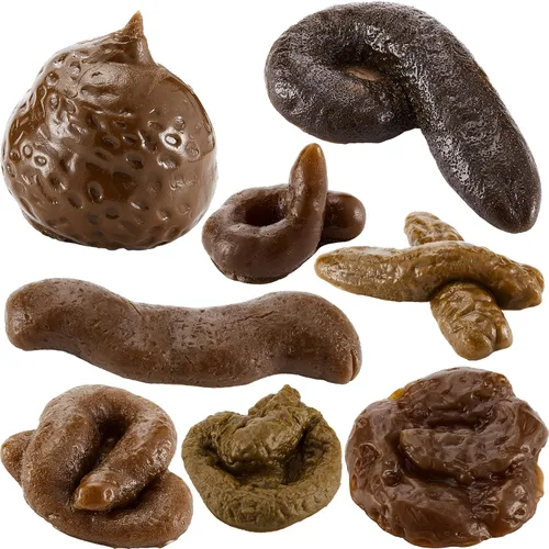 Boao 8 piezas de caca falsa realista de perro falsa para adultos y práctica broma para Halloween, suministros de fiesta de broma del día de los