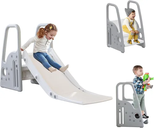 Juego 3 en 1 para niños pequeños, tobogán grande para escalar con pendiente de deslizamiento extralarga, juego de tobogán para niños en interiores,