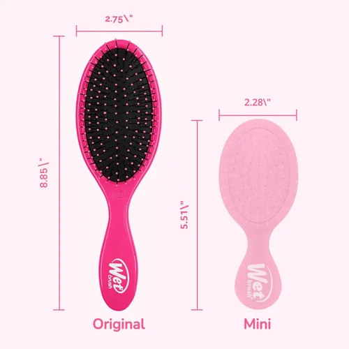 Miniatura 5 de Cepillo de pelo Wet Brush, cepillo desenredante original (rosa) - cepillo para cabello húmedo y seco sin enredos para mujeres y hombres - sin