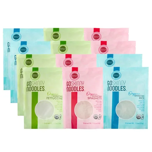 Miniatura 21 de GoSkinny Noodles Angel Hair (paquete de 6), Shirataki y Konjac orgánico, bajo en carbohidratos, bajo en calorías, sin gluten, vegano, keto, paleo