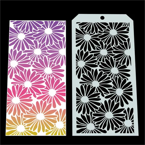 Miniatura 3 de 6 plantillas decorativas de bricolaje para álbumes de recortes, pintura en pared, muebles, manualidades, adecuado para galletas, azulejos, muebles