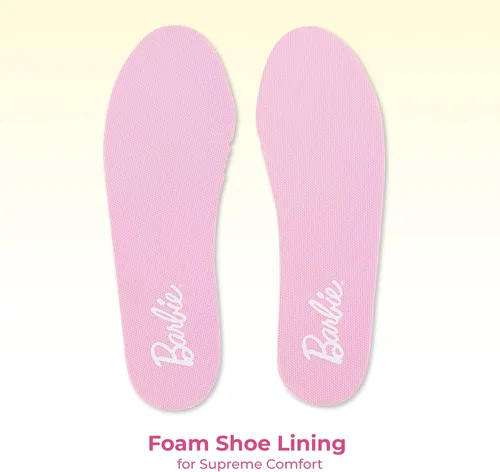 Miniatura 4 de Barbie Patines para niñas, tamaños ajustables 12-2, ruedas con purpurina, rodamientos ABEC 5, material de PVC duradero, forro de espuma