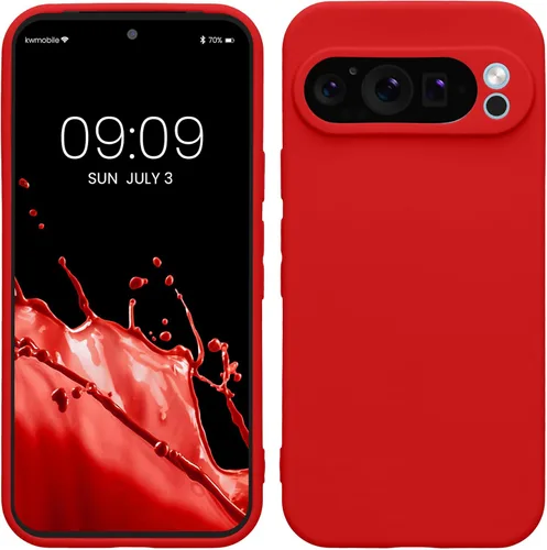 Miniatura 72 de kwmobile Funda compatible con Google Pixel 9 Pro - Funda protectora delgada de TPU para teléfono - Acabado mate suave - Negro mate