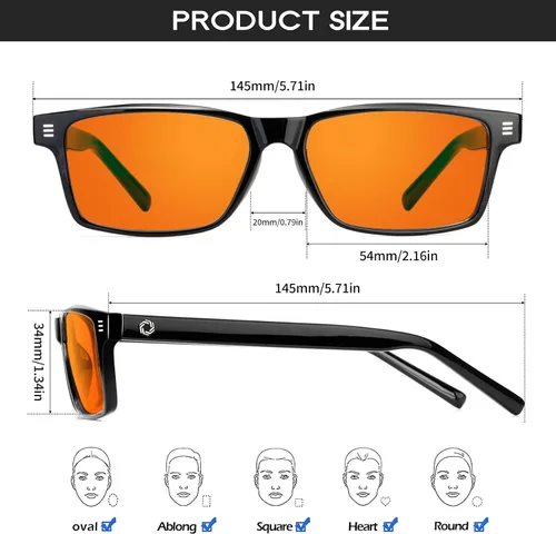 Miniatura 4 de ANYLUV Gafas de luz azul para hombre + lentes de bloqueo de luz azul para computadora de metal Al-Mg