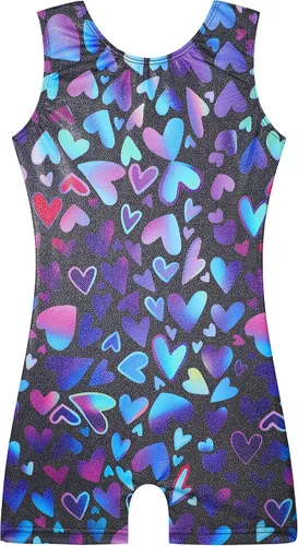 EQSJIU Leotardos de gimnasia para niñas y niños, diseño de mosaico de arco iris, sirena, mariposa, estrellas, leopardo, galaxia, teñido anudado,
