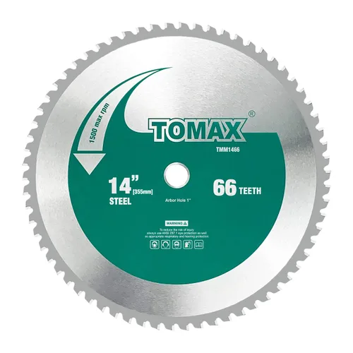 Miniatura 4 de TOMAX Hoja de sierra de acero y metal ferroso de nivel industrial de 48 dientes de 6-1/2 pulgadas con eje de 5/8 pulgadas
