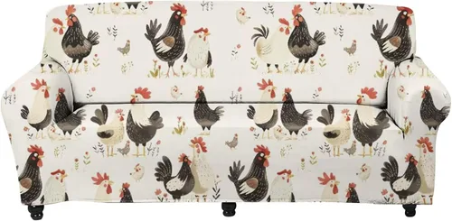Miniatura 38 de Forchrinse Funda de sofá con estampado navajo africano para sofá de 1 cojín, funda elástica para sofá, protector de muebles para casa rural, hogar