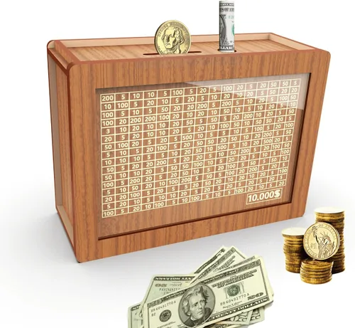 Miniatura 10 de Alcancía para adultos y niños, banco de monedas de madera para niños y niñas, caja fuerte de efectivo caja de ahorro de dinero con contador, caja