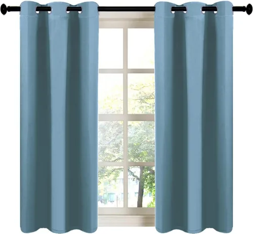 Miniatura 13 de LA PALMA Cortinas opacas con aislamiento térmico y ojales, para sala de estar, dormitorio, paquete de 2 paneles