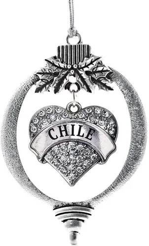 Miniatura 135 de Inspired Silver Adornos festivos de dije de corazón pave de plata con circonitas cúbicas