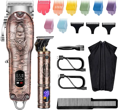 Miniatura 9 de Roziapro Cortapelos profesional – Juego de recortadora de pelo inalámbrica con recortadora de pelo de nariz recargable y afeitadoras eléctricas
