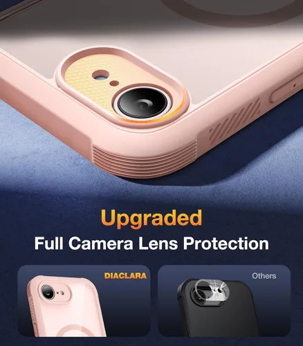 Miniatura 174 de Diaclara Funda diseñada para iPhone 16, mejorada [protección completa de la cámara], carcasa resistente de cuerpo completo con protector de pantalla