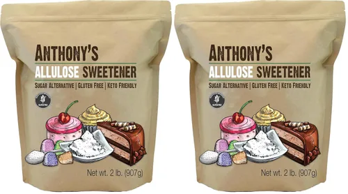 Miniatura 7 de Edulcorante de Alulosa Anthony's, 1 Libra, Probado por Lotes Sin Gluten, Alternativa de Azúcar Apta para Keto, Cero Carbohidratos Netos, Bajo