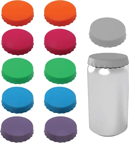 Gadgetime USA Tapas de silicona para latas, tapas de latas de silicona (paquete de 12), cubiertas para latas de refrescos y bebidas, cubierta de